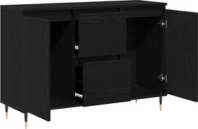 vidaXL Πλαϊνό γραφείο Μαύρη Οξυά 101,5 x 35 x 70 εκ Επεξεργασμένο ξύλο