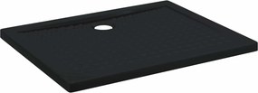 vidaXL Δίσκος Βάσης Ντους με Τρύπες 100 x 80 x 4 εκ ABS Μαύρο