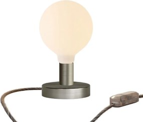 Επιτραπέζιο Φωτιστικό Μεταλλικό Posaluce Globe Νίκελ ΜΑΤ Dimmer