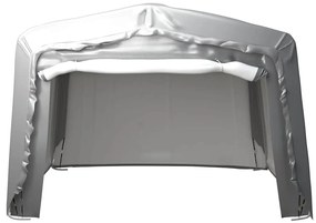 vidaXL Τέντα Αποθήκευσης Γκρι 370 x 370 εκ. Ατσάλινη