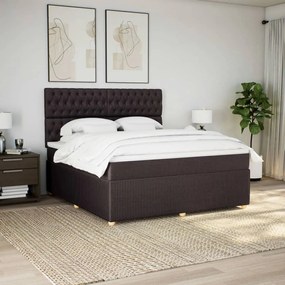 ΚΡΕΒΑΤΙ BOXSPRING ΜΕ ΣΤΡΩΜΑ ΣΚΟΥΡΟ ΚΑΦΕ 180X200 ΕΚ ΥΦΑΣΜΑΤΙΝΟ 3294445