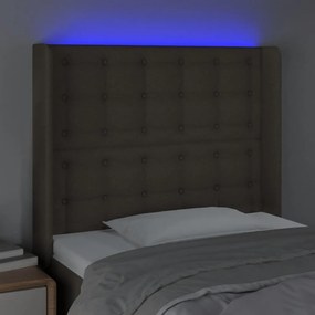 ΚΕΦΑΛΑΡΙ ΚΡΕΒΑΤΙΟΥ LED TAUPE 93X16X118/128ΕΚ. ΥΦΑΣΜΑΤΙΝΟ 3124468