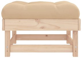 vidaXL Υποπόδια Κήπου με Μαξιλάρια 2 τεμ. από Μασίφ Ξύλο Πεύκου