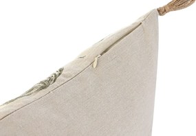 Μαξιλάρι Home ESPRIT Μπεζ Φυσικό Τροπικό Boho 45 x 5 x 45 cm