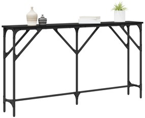 vidaXL Τραπέζι Κονσόλας Μαύρη Δρυς 140x23x75 εκ. Κατασκευασμένο Ξύλο