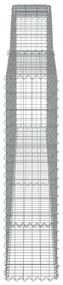 vidaXL Συρματοκιβώτια Τοξωτά 2 τεμ. 400x30x120/140 εκ. Γαλβαν. Ατσάλι