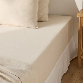 Σεντόνι με λάστιχο από προπλυμένο βαμβάκι λινό με γύρισμα 30 εκ., Marnie