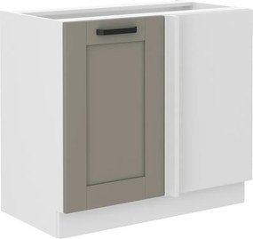 Επιδαπέδιο ντουλάπι Nelor 105 ND 1F BB-Γκρι σπέσιαλ - Λευκό