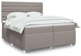 ΚΡΕΒΑΤΙ BOXSPRING ΜΕ ΣΤΡΩΜΑ TAUPE 200X200 ΕΚ. ΥΦΑΣΜΑΤΙΝΟ 3290606