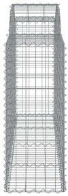 Συρματοκιβώτια Τοξωτά 30 τεμ. 200x50x100/120 εκ. Γαλβαν. Ατσάλι - Ασήμι