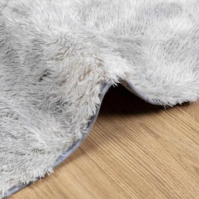 vidaXL Χαλί Shaggy με Ψηλό Πέλος NAVARRA Ασημί Γκρι 160x230 εκ.