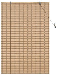 vidaXL Ρόλερ με κουρτίνες Ανοιχτό καφέ 110 x 160 cm Μπαμπού