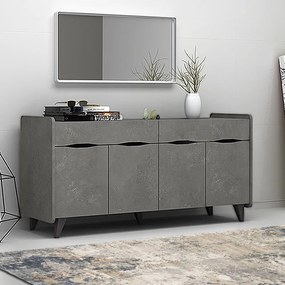 Μπουφές Sila Megapap χρώμα γκρι σκυροδέματος 140x45x72εκ.