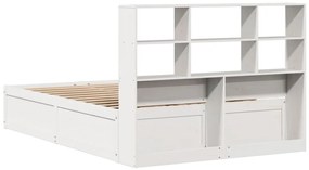 vidaXL Σκελετός Κρεβ. Χωρίς Στρώμα Λευκό 120x190 εκ Μασίφ Πεύκο