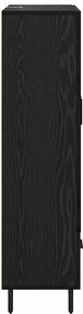 vidaXL Highboard Μαύρη Οξυά 69,5 x 31 x 115 εκ. Επεξεργασμένο ξύλο