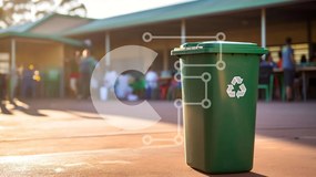 Intra Συλλεκτικό Ξύλινο Παζλ Plywood 4mm - Πράσινος Κάδος Ανακύκλωσης σε Κοινοτικό περιβάλλον Σε Ξύλινο Κουτί - Διαστάσεις: 10x10 cm – 25 κομμάτια