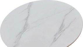 Τραπέζι Balou I pakoworld sintered stone σε λευκό μαρμάρου Φ70x74εκ