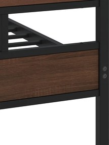 vidaXL Σκελετός Κρεβ. Χωρίς Στρώμα Καφέ Δρυς 180x200 εκ. Μεταλλικό