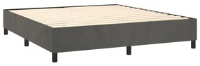 ΚΡΕΒΑΤΙ BOXSPRING ΜΕ ΣΤΡΩΜΑ ΣΚΟΥΡΟ ΓΚΡΙ 180X200 ΕΚ. ΒΕΛΟΥΔΙΝΟ 3129226