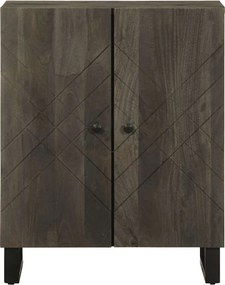 vidaXL Μπουφές Μαύρο 60x33x75 cm Μασίφ Ξύλο Μάνγκο