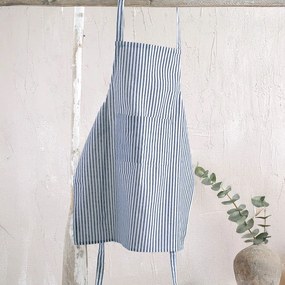 Ποδιά Ολόσωμη Kyma White-Blue Ρυθμός 60x85cm 100% Βαμβάκι