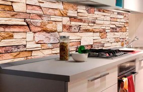 Αυτοκόλλητη φωτοταπετσαρία για απομίμηση πέτρας κουζίνας - 260x60