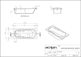 Acrilan Skiathos - Ακρυλική Μπανιέρα 165x70 εκ - Maxxcoat
