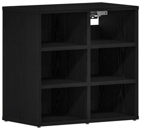 vidaXL Ντουλάπα Παπουτσιών Black Oak 52,5x30x50 εκ.