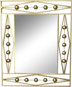 Καθρέπτης Roteron Inart χρυσό μέταλλο 80x2x100εκ