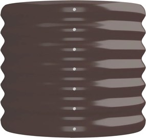 vidaXL Ζαρντινιέρα Καφέ 224x40x36 εκ. Γαλβανισμένος χάλυβας