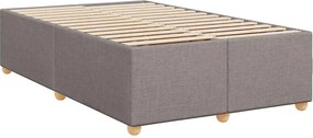 vidaXL Κρεβάτι Boxspring με Στρώμα Taupe 120x190 εκ. Υφασμάτινο