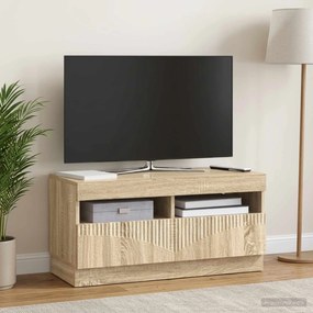 vidaXL Ντουλάπα LED Τηλεόρασης Sonoma Δρυς Επεξεργασμένο Ξύλο