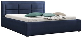 Κρεβάτι Pomona 103, Διπλό, Μπλε, 140x200, Ταπισερί, Τάβλες για Κρεβάτι, 160x223x93cm, 116 kg | Epipla1.gr