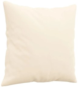 vidaXL Μαξιλάρια Διακοσμητικά 2 τεμ. Κρεμ 40x40 εκ. Βελούδινα