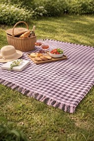Stewehome τραπεζομάντηλο με μικρό καρό σχέδιο 140x140 cm