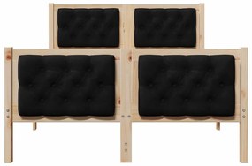 vidaXL Σκελετός Κρεβατιού Μαύρο 120 x 200 cm Στερεά ξυλεία πεύκου