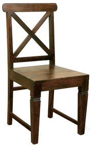 KIKA Καρέκλα Τραπεζαρίας Κουζίνας - Ξύλο Sheesham Καρυδί -  46x50x94cm