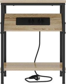 vidaXL Κομοδίνο 2 pcs Δρύς Sonoma 38 x 30 x 48 εκ. Επεξεργασμένο ξύλο
