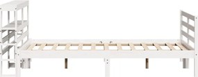 vidaXL Σκελετός Κρεβ. Χωρίς Στρώμα Λευκό 160x200 εκ Μασίφ Πεύκο