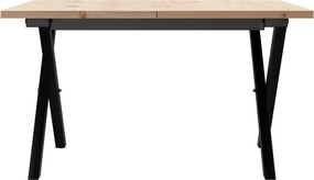 vidaXL Τραπεζάκι Σαλονιού Πλαίσιο X 60x60x40εκ Μασίφ Πεύκο/Ατσάλι