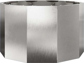 vidaXL Γλάστρα Ασημί 60 x 60 x 35 cm Ανοξείδωτο ατσάλι