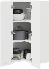 vidaXL Κρεμαστό ντουλάπι Λευκό 57 x 57 x 100 εκ. Επεξεργασμένο ξύλο
