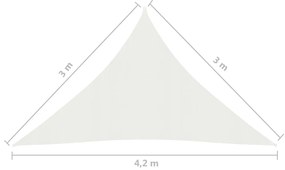 Πανί Σκίασης Λευκό 3 x 3 x 4,2 μ. από HDPE 160 γρ/μ² - Λευκό