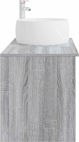 vidaXL Σετ Επίπλων Μπάνιου 2 pcs Γκρι Sonoma Επεξεργασμένο Ξύλο