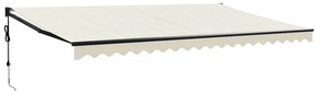 vidaXL Τέντα Πτυσσόμενη Αυτόματη Κρεμ 5 x 3 μ.