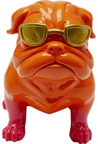 Διακοσμητικό Επιτραπέζιο  Fashion Dog Πορτοκαλί 17x11x19εκ. - Πολύχρωμο