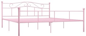 Πλαίσιο Κρεβατιού Ροζ 180 x 200 εκ. Μεταλλικό - Ροζ