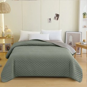 Κουβερλί Renzo Aqua-Dark Grey Melinen Μονό 160x240cm Microfiber