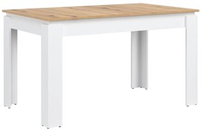 Τραπέζι Orlando AF119, Άσπρο, Δρυς, 76x80x135cm, 32 kg, Επιμήκυνση, Πλαστικοποιημένη μοριοσανίδα | Epipla1.gr