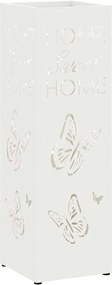 vidaXL Σχέδιο &amp; βάση αποθήκευσης Λευκό 15,5 x 15,5 x 49 εκ Μέταλλο
